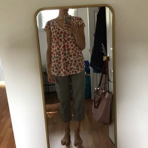 Anthropologie Watermelon Blouse